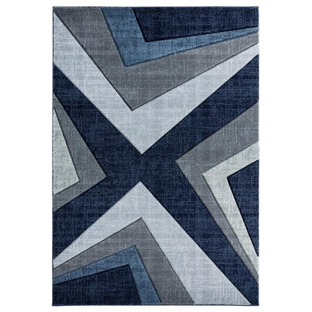 Manmade Bristol Zine Navy Rectangle Area Rug - Navy - 7 ft. 10 in. x 10 ft. 6 in. MA3095100
